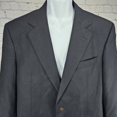 Brooks Brothers Navy 100% Wool Loro Piana Brookwood 2 Button Notch Blazer 42R