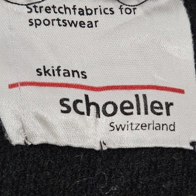 VTG Schoeller Skifans Switzerland Black Stretch Stirrup Ski Pants Bib 4 (27x24)