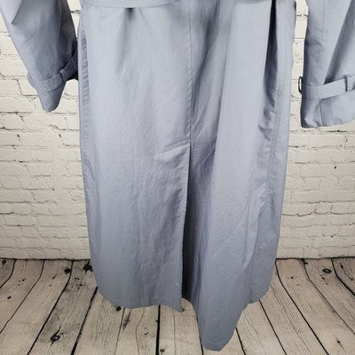 The Totes Coat Blue Belted Removable Insulated Liner Jacket Trench Coat Size 14