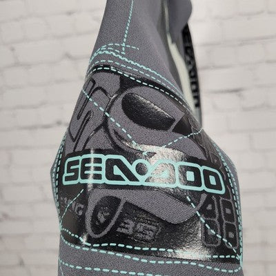 Sea Doo BRP Grey 4 Way Flex Zip Stash Pocket Shorty Springsuit Wetsuit 7/8