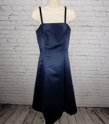 Reitmans Navy Jennifer Satin Removable Straps A Line Midi Dress Size 5