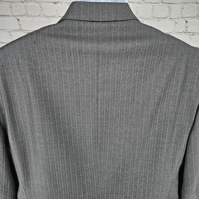Joseph Abboud Black Label Grey 100% Wool 2 Button Blazer Sport Coat USA 40R