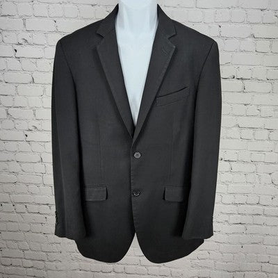 Structure Black 2 Button Double Vented Notch Blazer Sport Coat Suit Jacket 40R