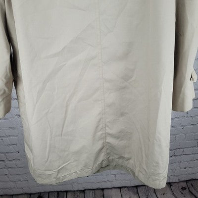 London Fog Beige Limited Edition Buttoned Removable Plaid Liner Trench Coat 10R