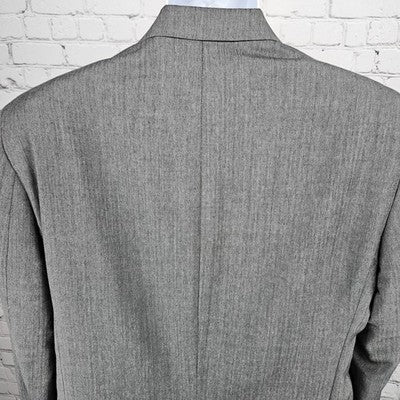 Chaps Ralph Lauren Grey Wool Cashmere 2 Button Notch Blazer Sport Coat 42R