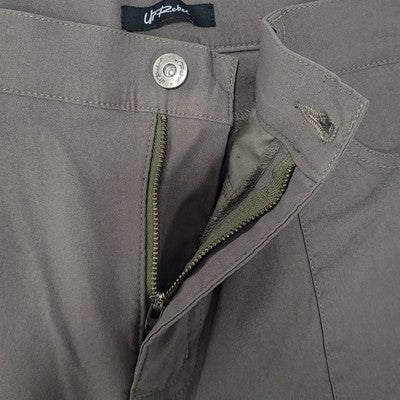 Ur Rebel Green Grey High Rise Lightweight Stretch Straight Pants Size 16 (34x31)