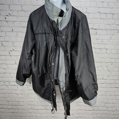 Colorado Grey Black Canvas Shoulder Hideable Hood Zip Pockets Light Jacket XXXL