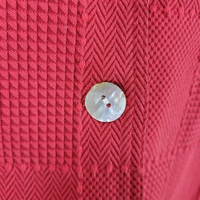 Coldwater Creek Red Cotton Blend Stretch Check Buttoned Over Shirt Size XL