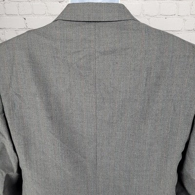 VTG Harmony Clothes Grey Pinstriped 2 Button Notch Blazer Sport Coat USA 41