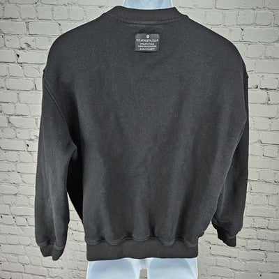 Ice Athletic Club Black 100% Cotton Crewneck Logo Pullover Sweatshirt Large L