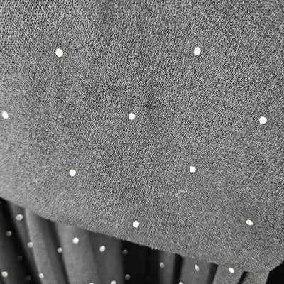 Jenny Black Polka Dot Puff 3/4 Sleeve Unlined Stretch Blouson Midi Dress USA 3X