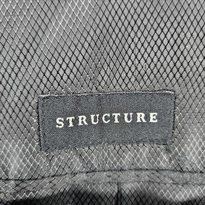 Structure Black 2 Button Double Vented Notch Blazer Sport Coat Suit Jacket 40R