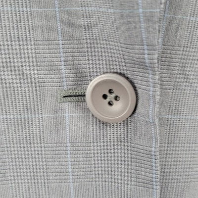 Ann Taylor Grey Check 1 Button Notch Lined Stretch Blazer Suit Jacket USA 10