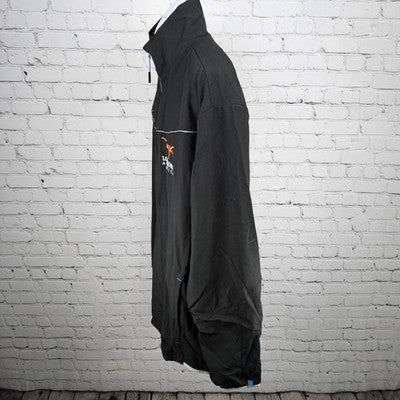 Longhorn Aquatics UT Black Full Zip Mesh Lined Logo Windbreaker Jacket 3XL