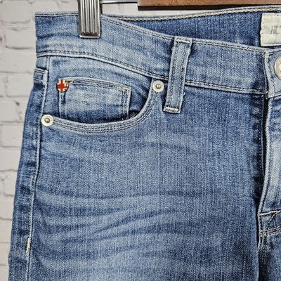 Hudson Blue Denim Light Medium Wash Low Rise Stretch Skinny Jeans 27 (28x27)
