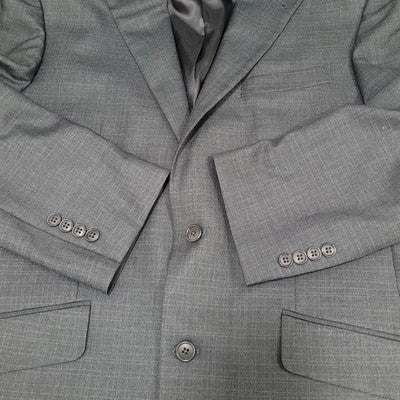 AWEAR2 Kenneth Cole Grey Stretch 2 Button Notch Blazer Sport Coat Size 42L