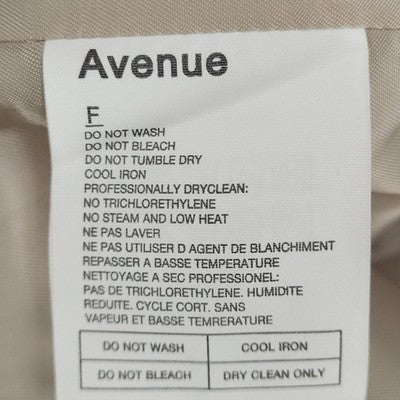 Avenue Beige 3 Button Single Vented Peak Blazer Jacket Size Large L