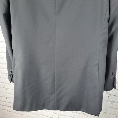 Wilke-Rodriguez Black 100% Wool 2 Button Double Vent Blazer Sport Coat Size 44R