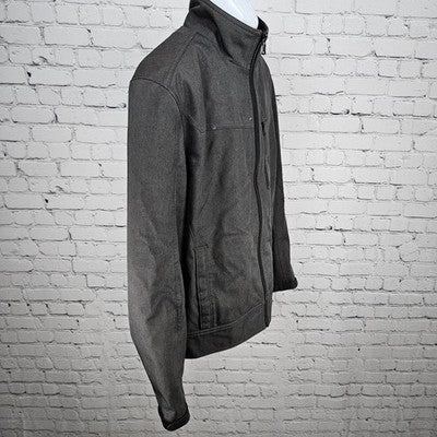 Michael Kors Grey Full Zip Removable Liner Stand Up Collar Jacket Large L