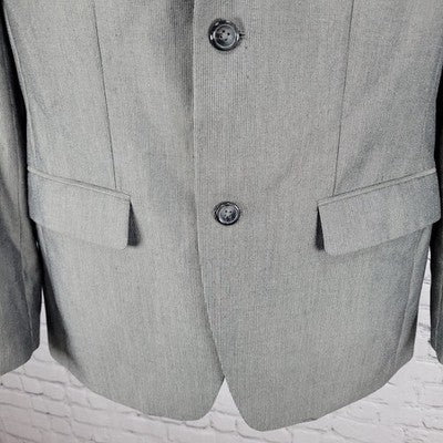 Perry Ellis Castlerock Grey Classic Fit 2 Button Blazer Sport Coat Jacket 38R