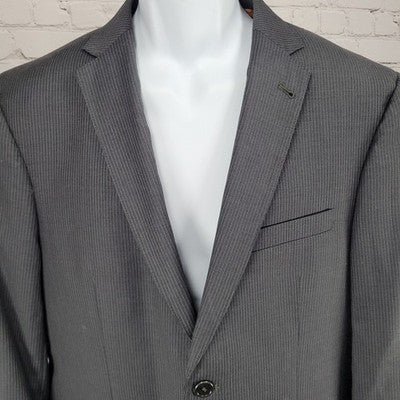 Joseph Jos A Bank Charcoal Metropolitan Wool Slim Fit 2 Button Notch Blazer 40S