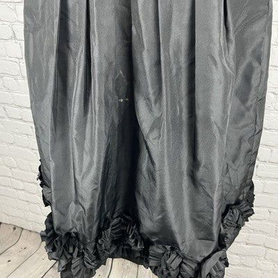 Night Way Collection Black Sleeveless Pleated Ruffle A-Line Formal Dress Size 12