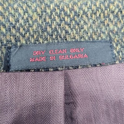 Austin Leeds Green Tweed 2 Button Single Vented Notch Blazer Sport Coat 40S