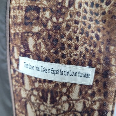 Peace Of Cloth Brown Animal Print 1 Button Stretch Blazer Jacket USA Made Size 8