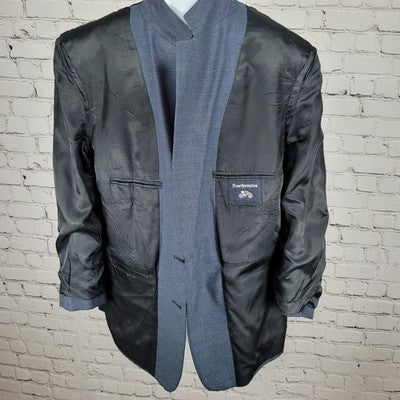 VTG Southhampton Blue 2 Button Vented Notch Blazer Sport Coat USA 43