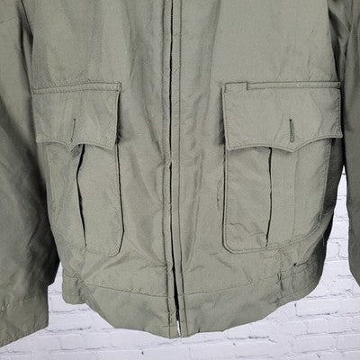 VTG Horace Small Apparel Co Green Thinsulate Full Zip Military Jacket USA 42R