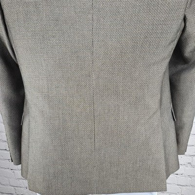 Owen Men’s Brown 1 Button Double Vented Peak Stretch Blazer Sport Coat 48 US 38