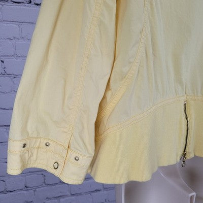 Chico's Yellow Lightweight Full Zip 3/4 Sleeve Jacket Size 2 US 12