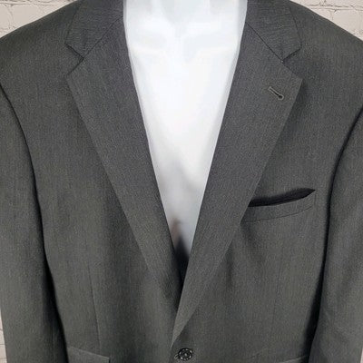 Jos A Bank Dark Grey 100% Wool Signature 2 Button Blazer Sport Coat Size 48L
