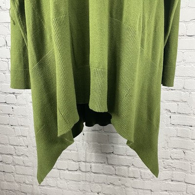 NWD Westbound Green Knit Ribbed Pullover V Neck Stretch Sweater Size 2X