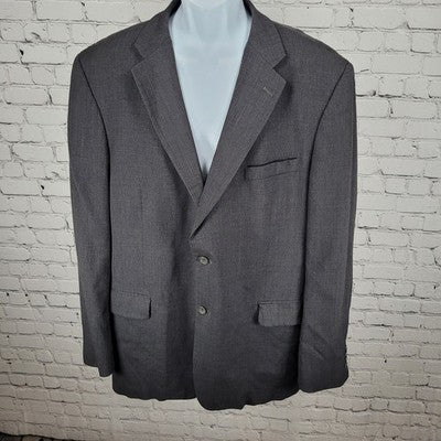 Joseph & Feiss Grey 100% Wool International Trio Blazer Sport Coat Size 48L