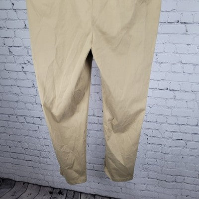 Jos A Bank Reserve Tan Tailored Fit Straight Leg Stretch Chino Pants 40x32