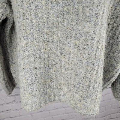 World Market Grey Crew Neck Pullover Balloon Sleeve Oversized Knit Sweater O/S