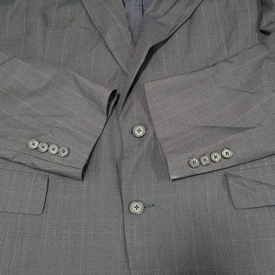 Hart Schaffner & Marx Navy Check 2 Button Vented Notch Blazer Sport Coat Size 44