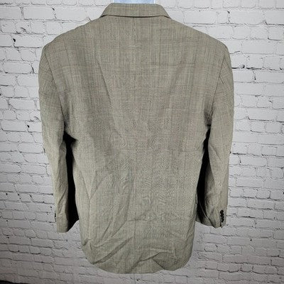 VTG Briar Brown Wool Check Premier Edition Blazer Sport Coat USA Made Size 40R