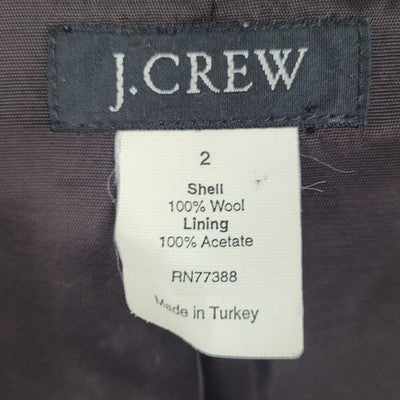 J.CREW Brown 100% Wool 4 Button Lined Notch Pockets Blazer Suit Jacket 2