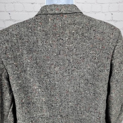 VTG Don Richards Grey Tweed 3 Button Vented Notch Blazer Sport Coat USA 42