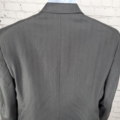 NWD VTG Royal Classic Grey Pinstriped Notch Blazer Sport Coat USA Made Size 42