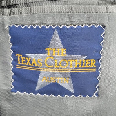 The Texas Clothier Black 1 Button Ventless Notch Blazer Sport Coat USA 42