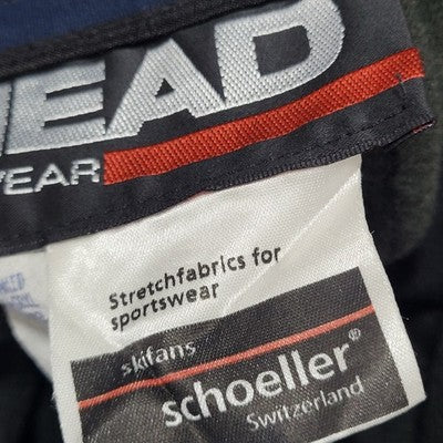 VTG Head Skiwear Schoeller Black Wool Blend Stirrup Ski Snow Pants 10 (26x26)