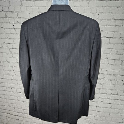 Jos A Bank Navy 100% Wool Gordon Signature 2 Button Blazer Sport Coat 43L