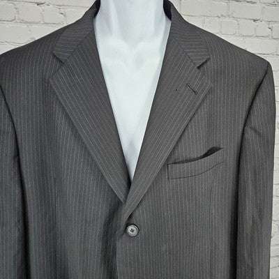 Tommy Hilfiger Black Wool Cashmere 3 Button Vented Notch Blazer Sport Coat 46R