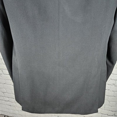 Structure Black 2 Button Double Vented Notch Blazer Sport Coat Suit Jacket 40R