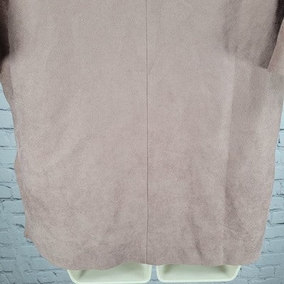 VTG Alorna Light Purple Faux Suede Short Sleeve Lined Lightweight Jacket Small S