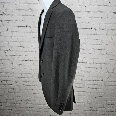 Haggar H26 Grey Slim Fit Stretch 2 Button Vented Notch Blazer Sport Coat 38R