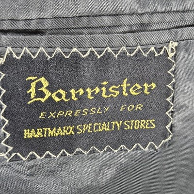 VTG Barrister Grey 100% Wool 2 Button Single Vented Notch Blazer Sport Coat 42